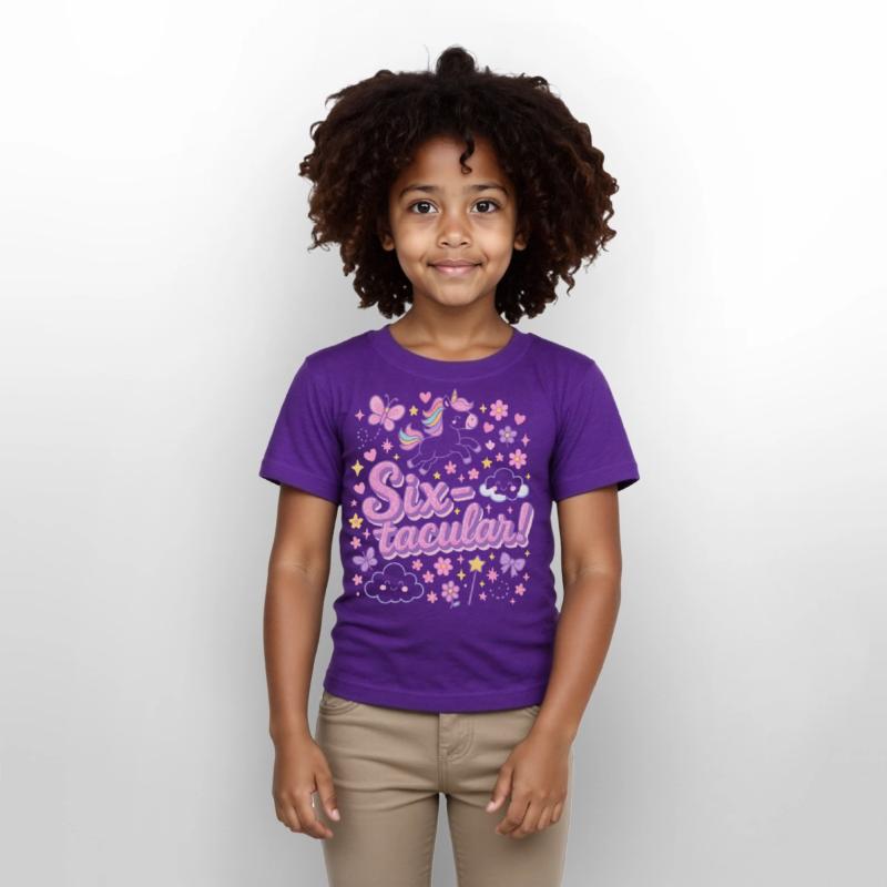 SIXtacular - 6th Birthday Whimsical Unicorn