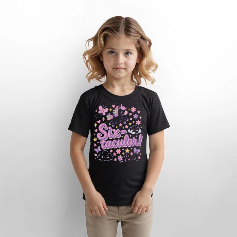 SIXtacular - 6th Birthday Whimsical Unicorn