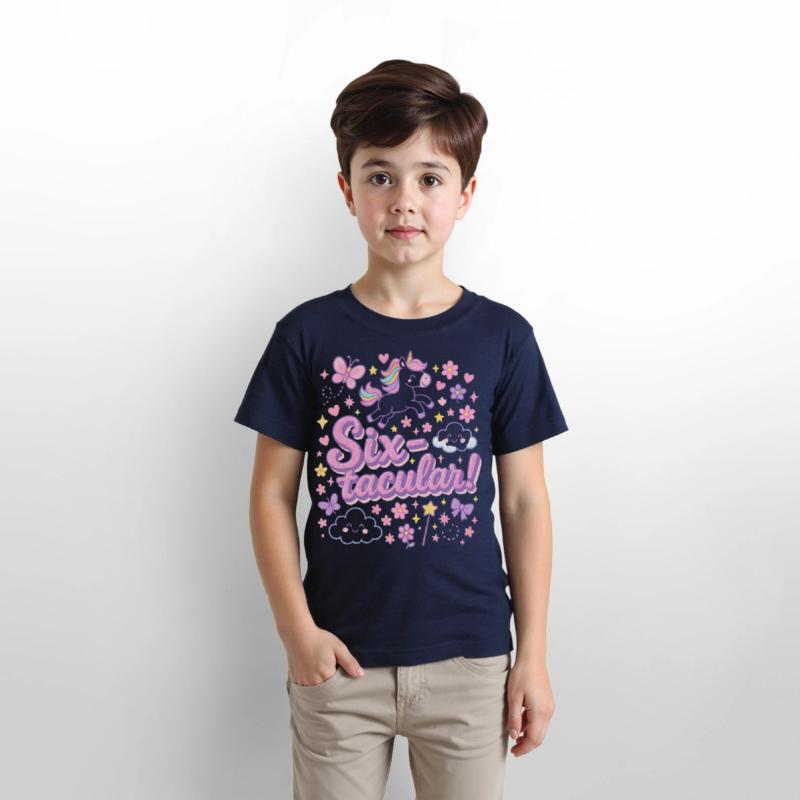 SIXtacular - 6th Birthday Whimsical Unicorn