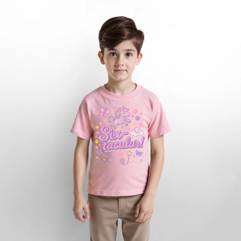 SIXtacular - 6th Birthday Whimsical Unicorn