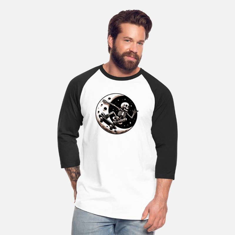 Skating Skeleton Skateboard Moon Space Cool
