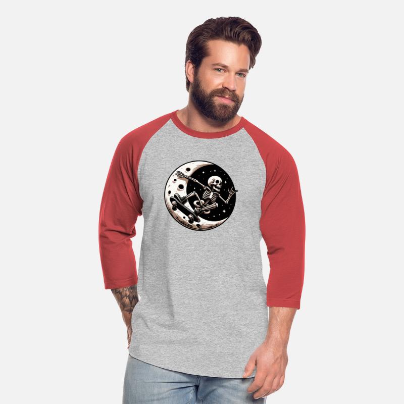 Skating Skeleton Skateboard Moon Space Cool