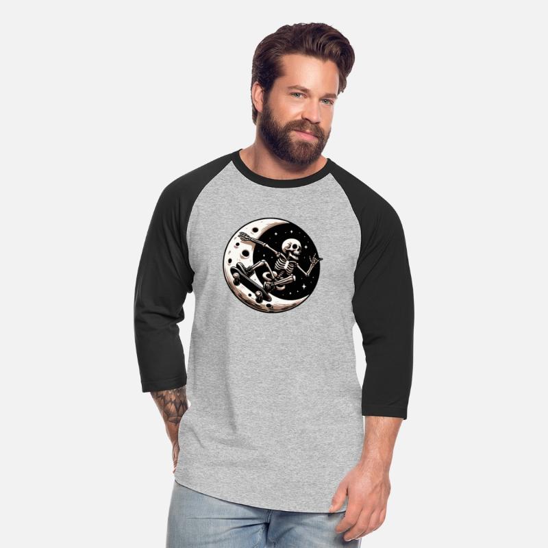 Skating Skeleton Skateboard Moon Space Cool