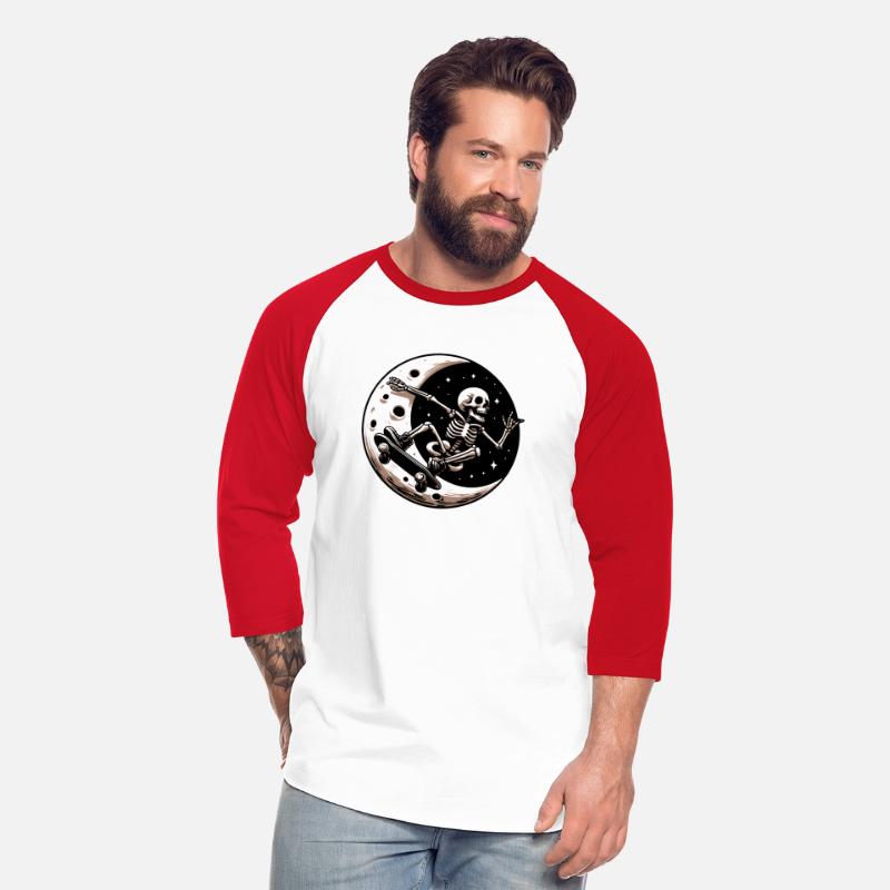 Skating Skeleton Skateboard Moon Space Cool