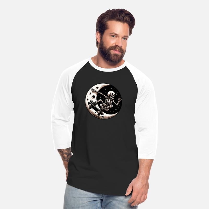 Skating Skeleton Skateboard Moon Space Cool