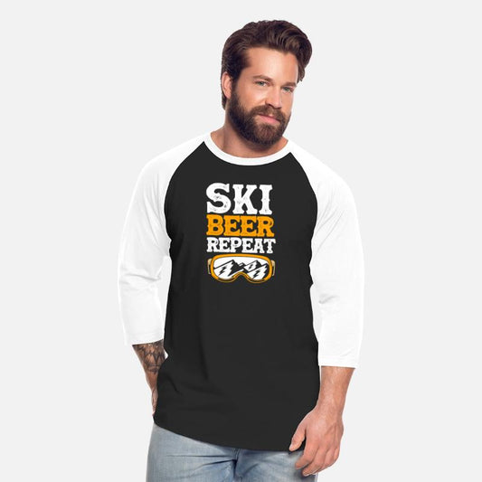 Skiing Beer Lover Winter Sport Ski Beer Repeat