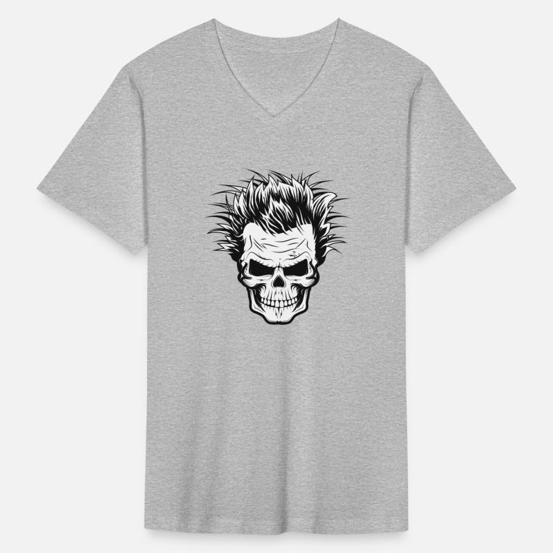 Skull with wild scientist hairstyle