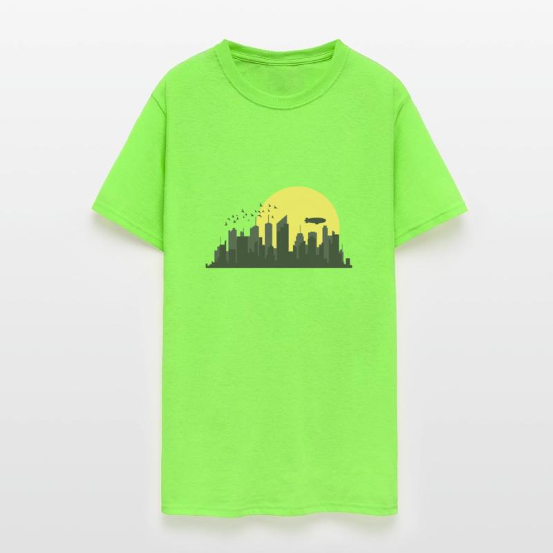 Skyline with Zeppelin Building City Outline