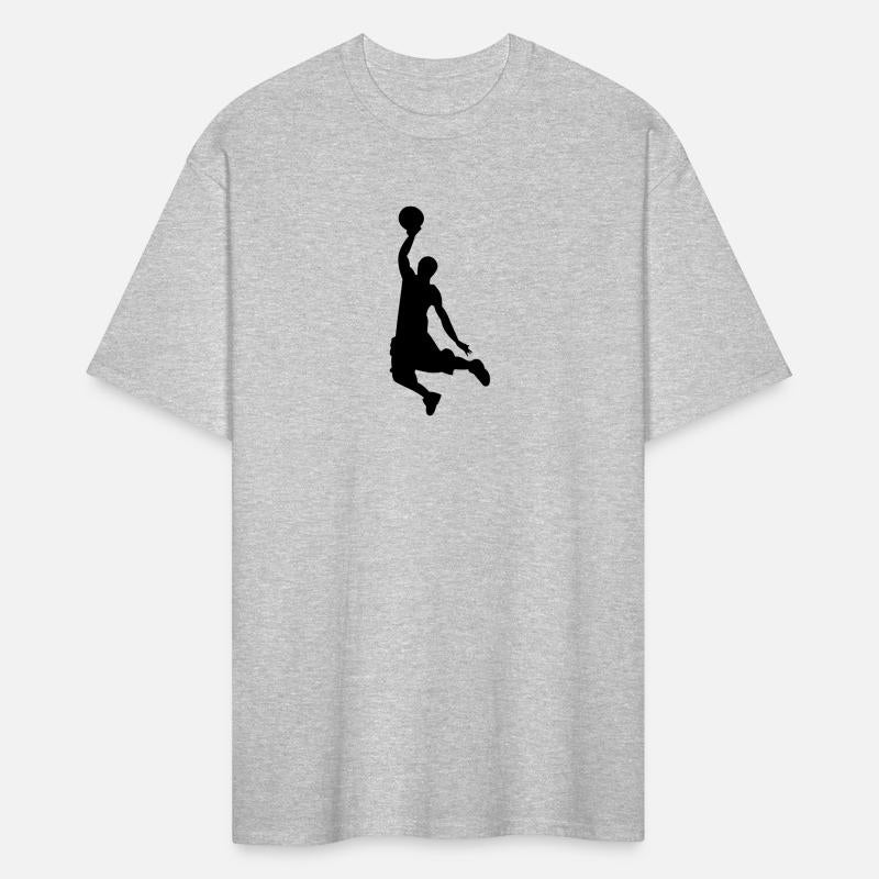 Slam dunk basketball player scoring