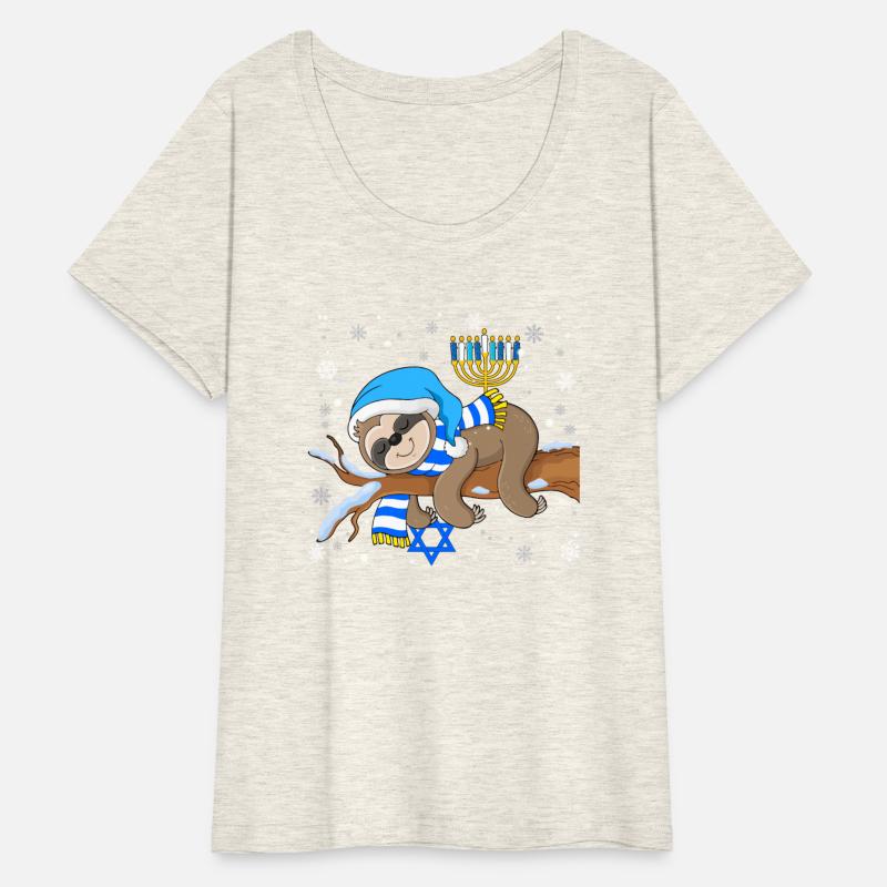 Sleeping Sloth Menorah Hanukkah Chanukah Animal