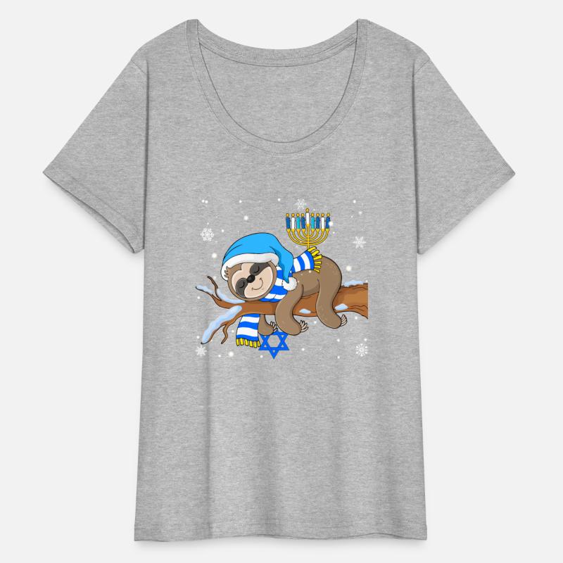 Sleeping Sloth Menorah Hanukkah Chanukah Animal