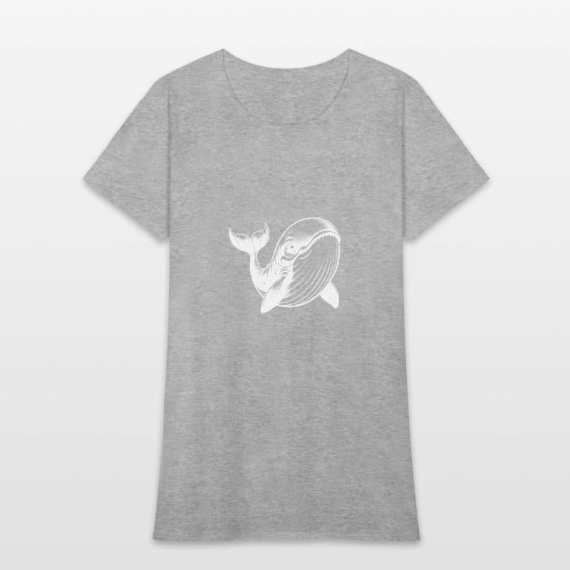 Smiling Children's Blue Whale With Big Eyes