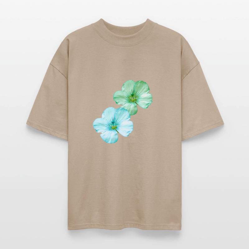 Soft Floral Design in Green and Blue