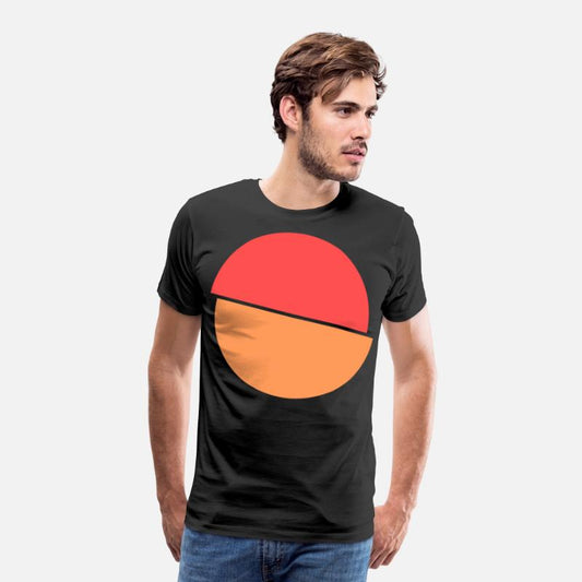 Split Squiggle Red And Orange Design