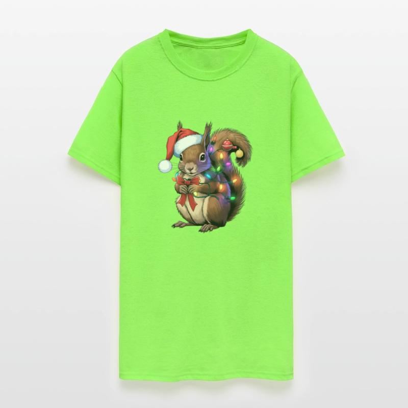 Squirrel Christmas Lights Xmas Party Family