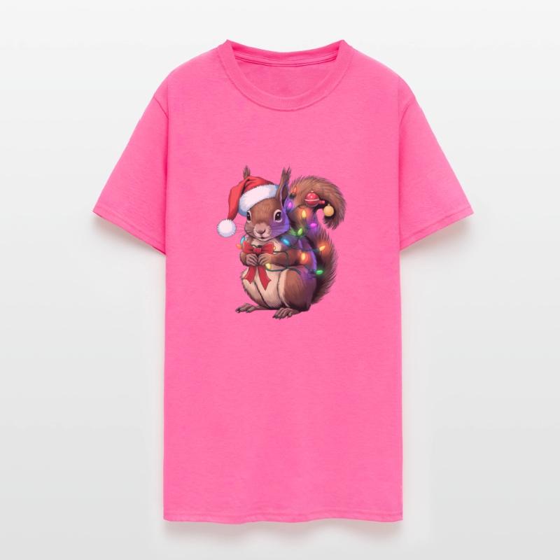 Squirrel Christmas Lights Xmas Party Family