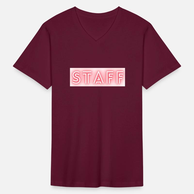 Staff text neon write