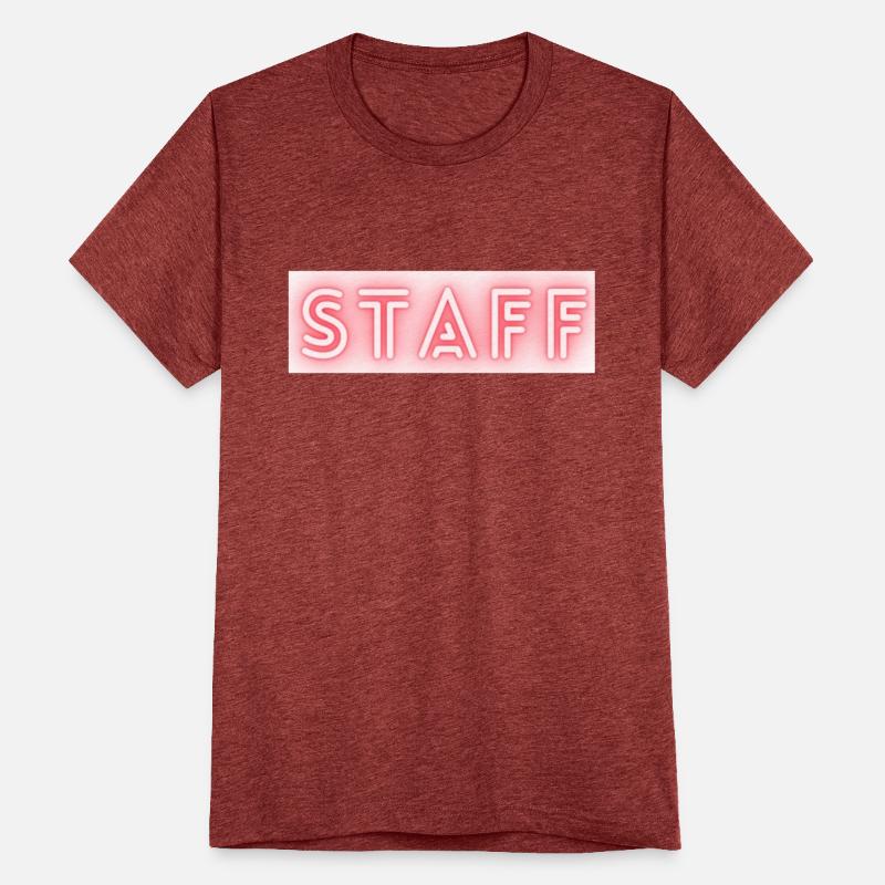 Staff text neon write