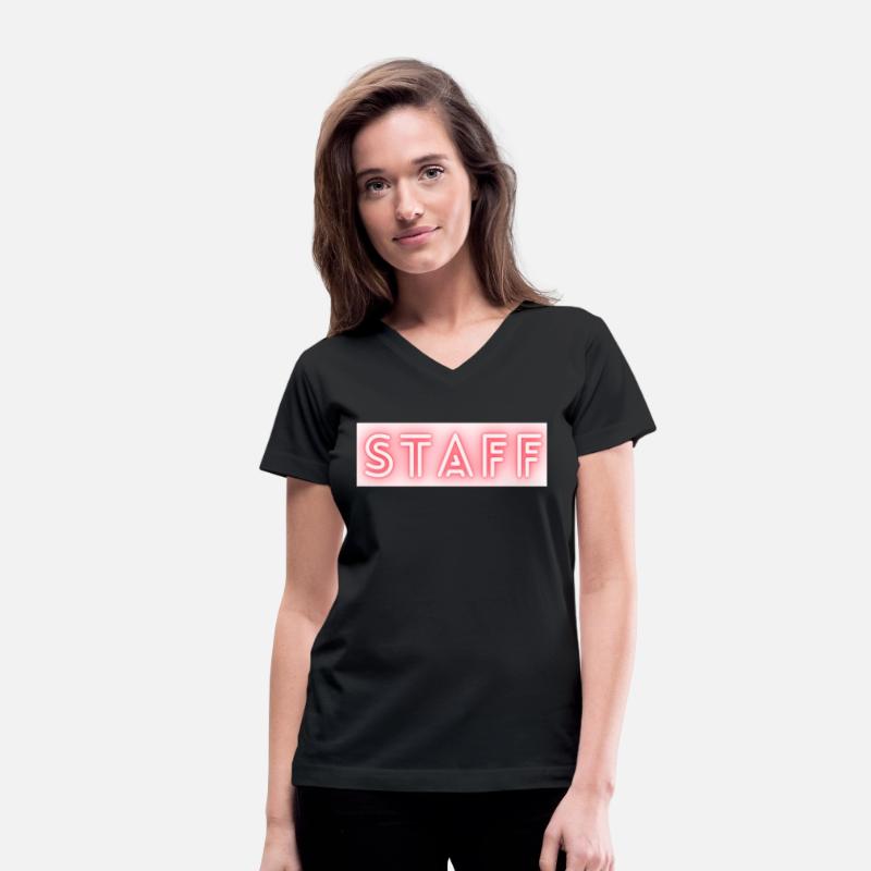 Staff text neon write