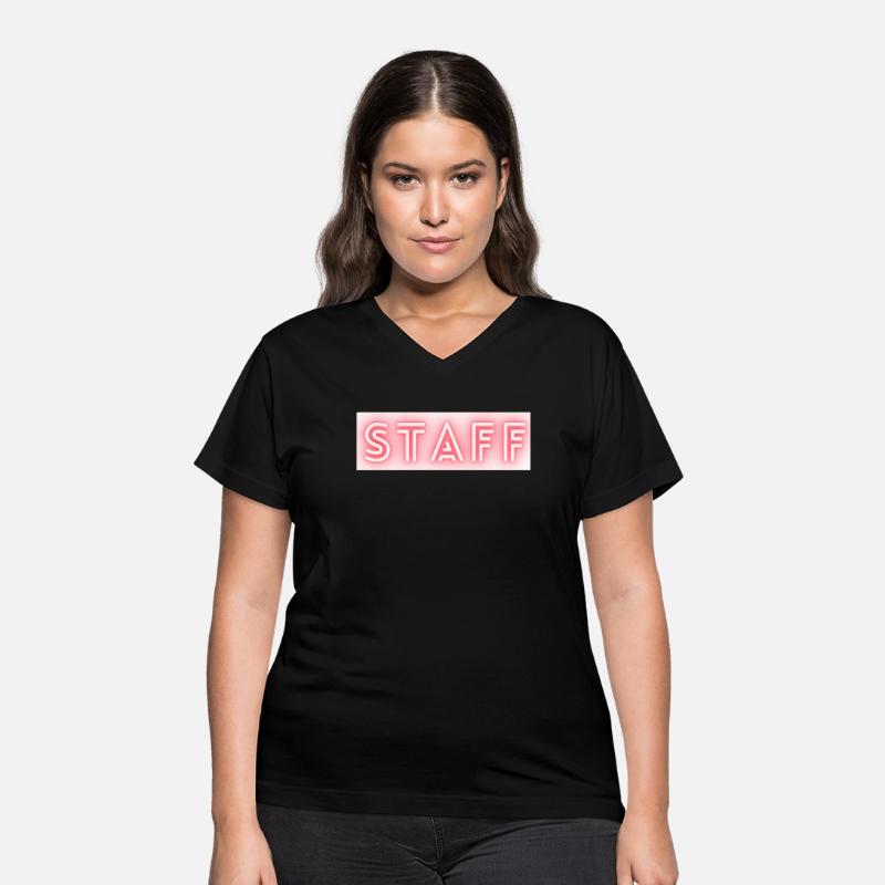 Staff text neon write