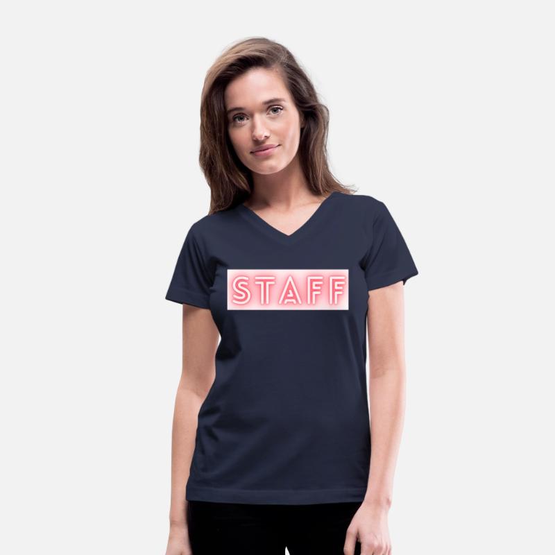 Staff text neon write