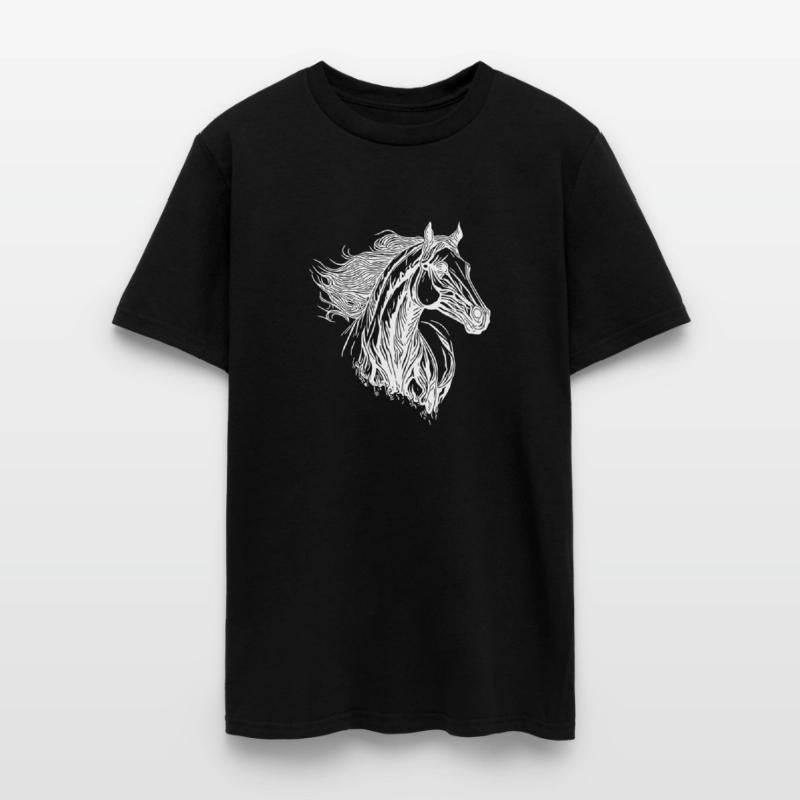 Stallion With Elegant Mane In The Wind Horse