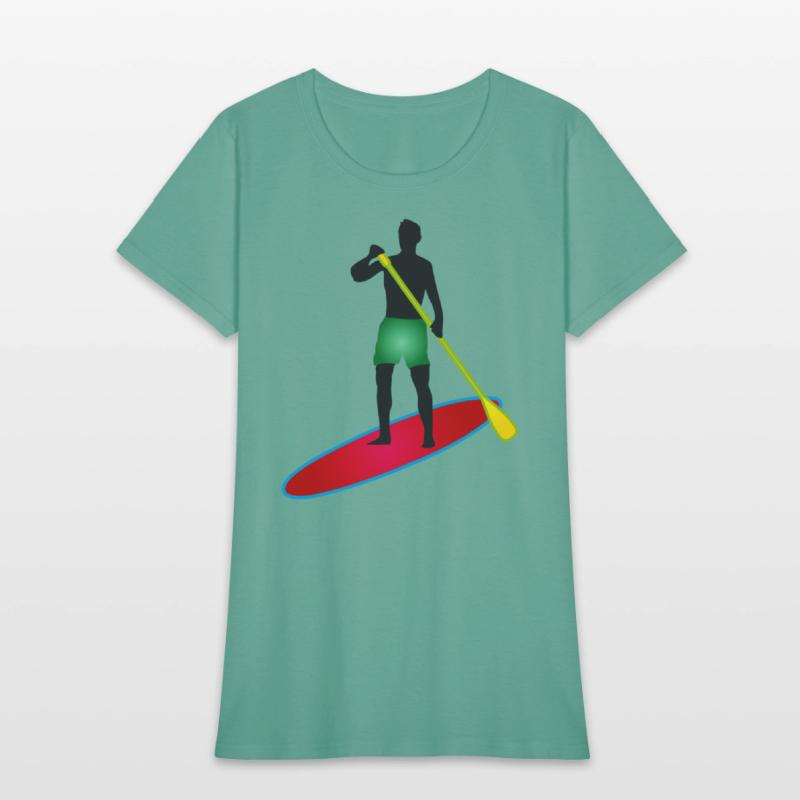 Stand up paddling - man with paddle board