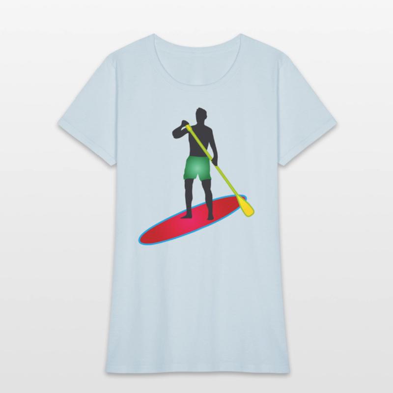 Stand up paddling - man with paddle board