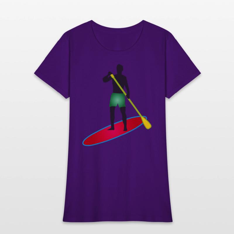 Stand up paddling - man with paddle board