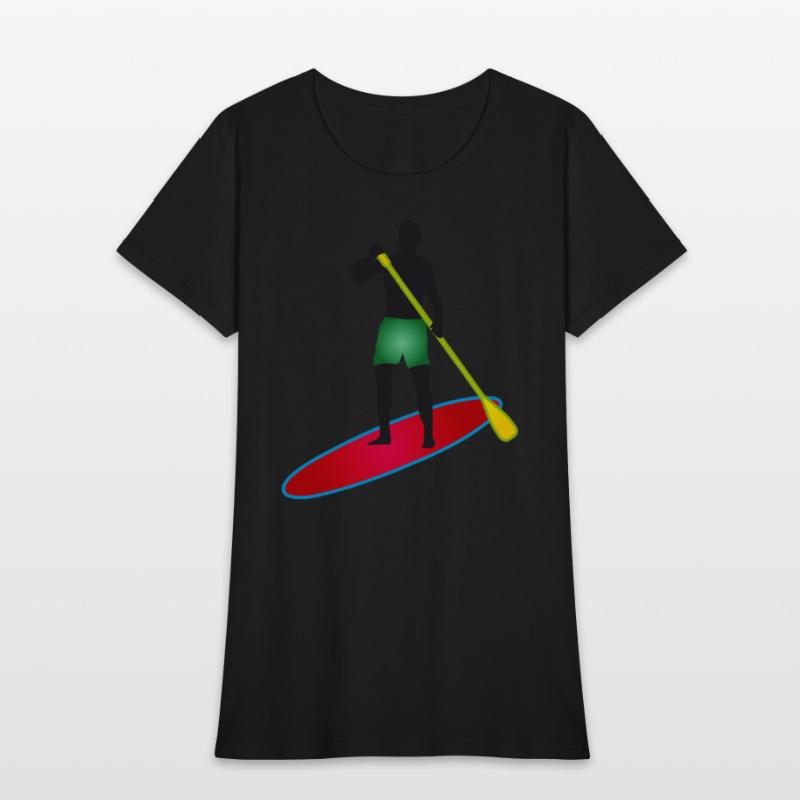 Stand up paddling - man with paddle board