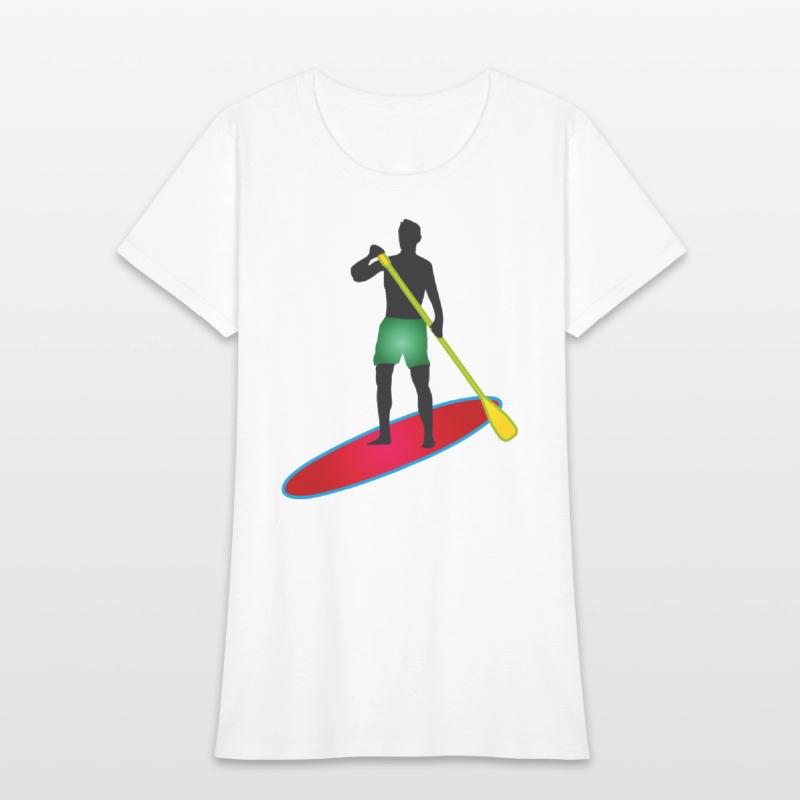 Stand up paddling - man with paddle board