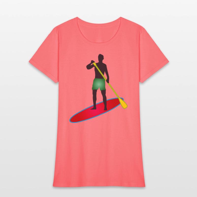 Stand up paddling - man with paddle board