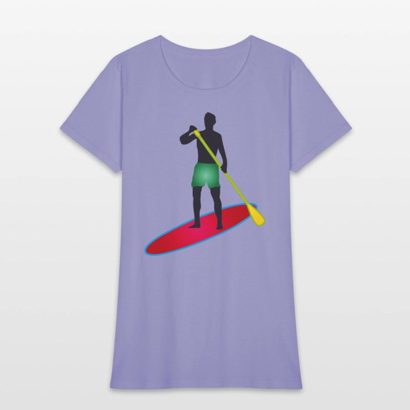 Stand up paddling - man with paddle board