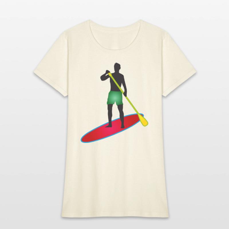 Stand up paddling - man with paddle board