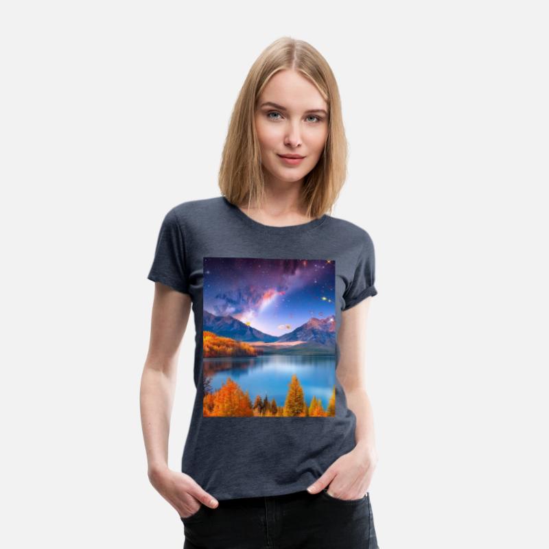 "Starry Autumn By The Lake"