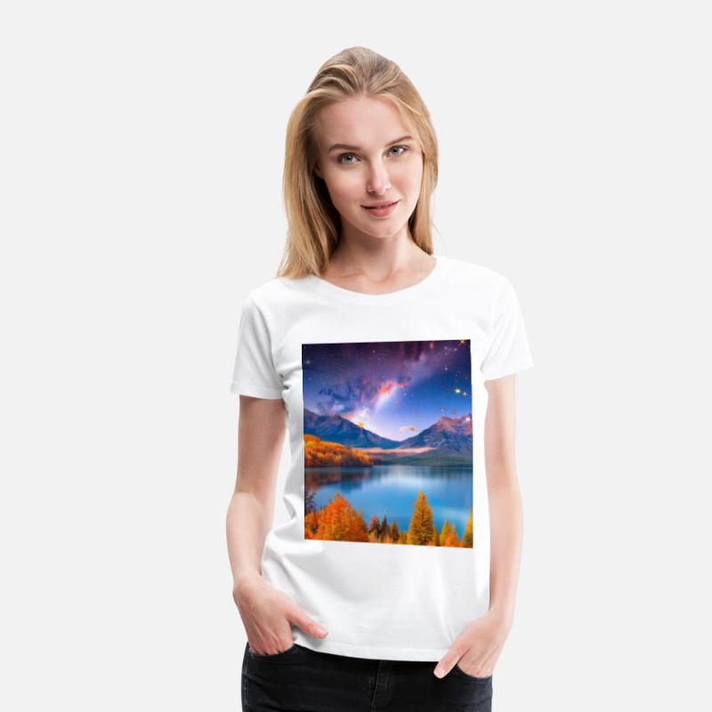 "Starry Autumn By The Lake"