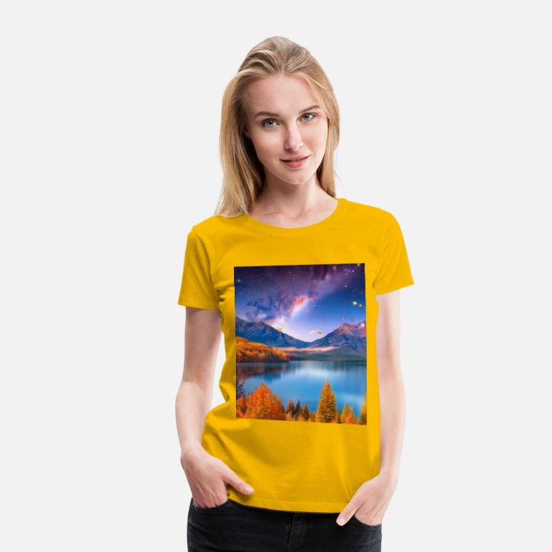 "Starry Autumn By The Lake"