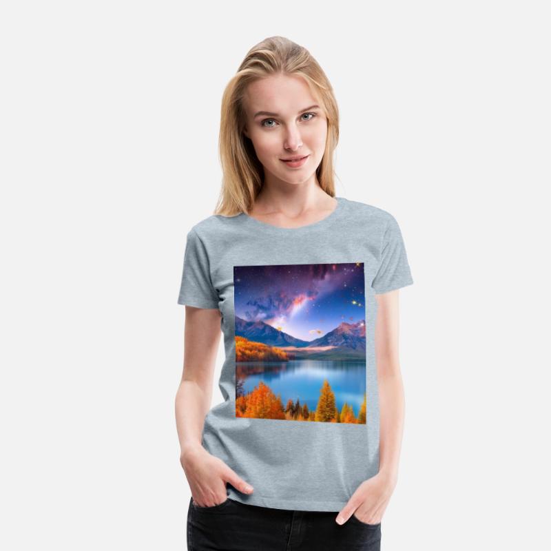 "Starry Autumn By The Lake"