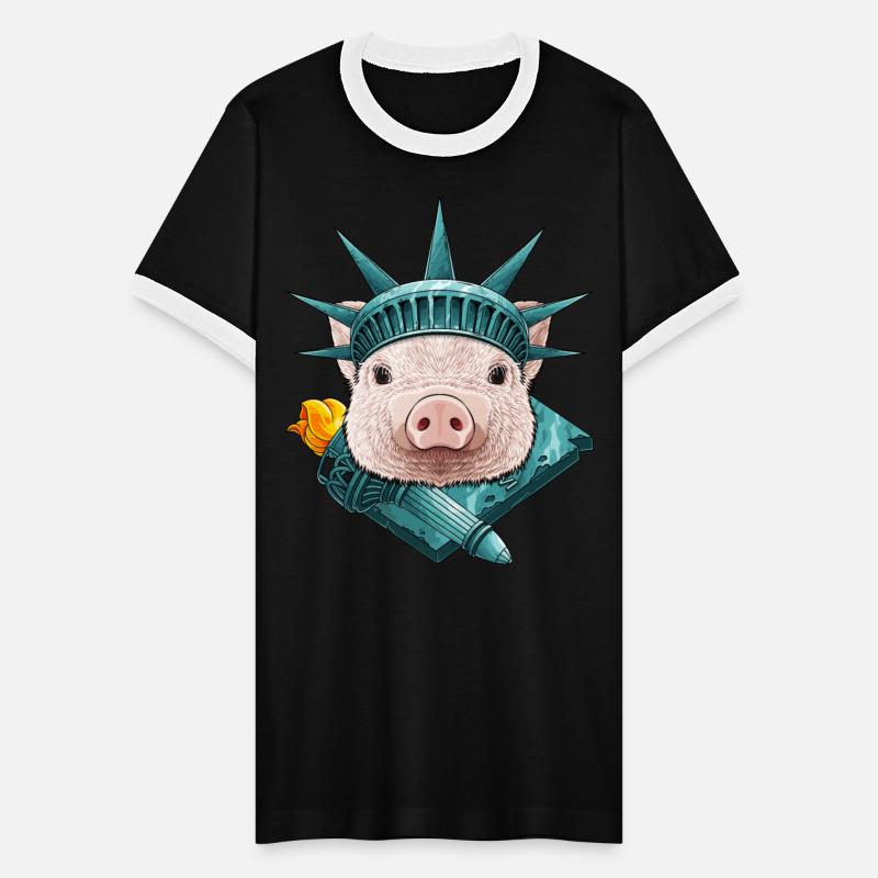 Statue Of Liberty Pig 4th Of July Farm Animal USA