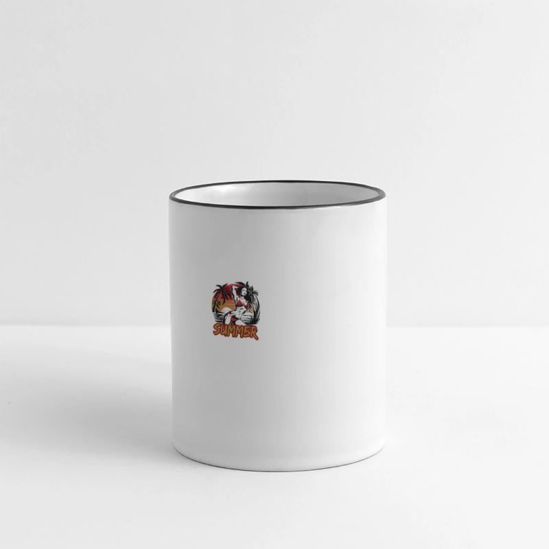 Summer Vibes with Sunset, Beach, Palm Trees, and