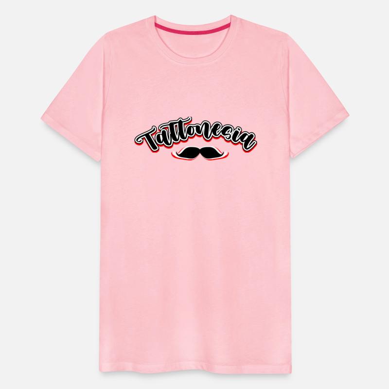 Tattonesia - Curved Black and White Text with Red