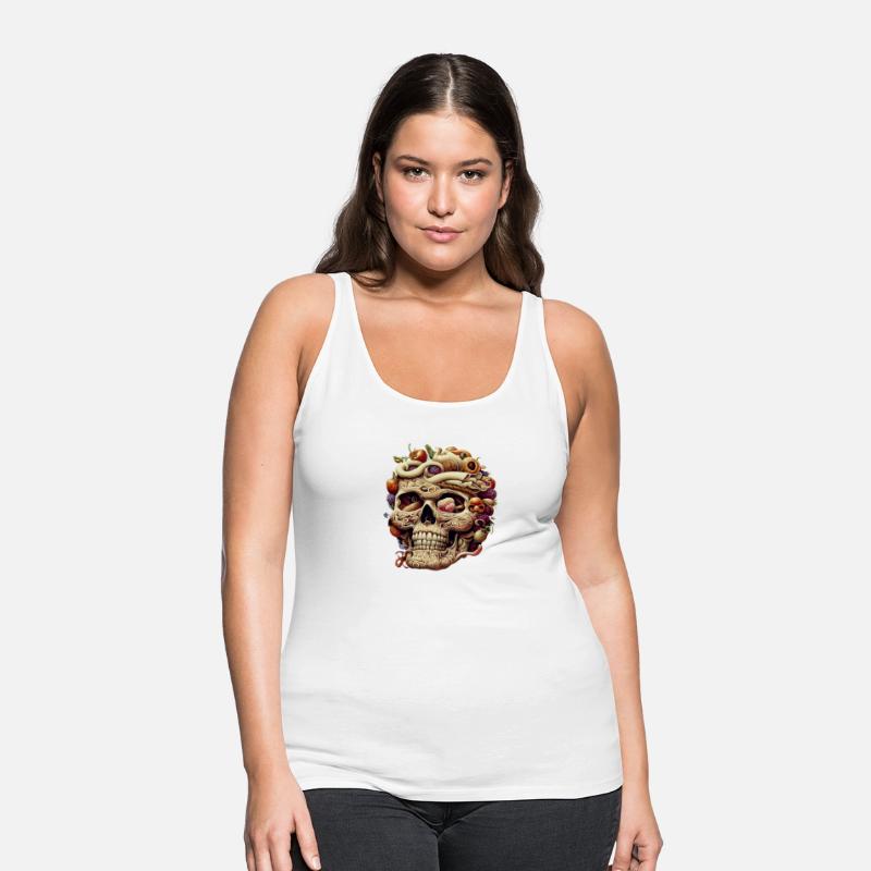 The anatomy of a zoombie head made of junk food