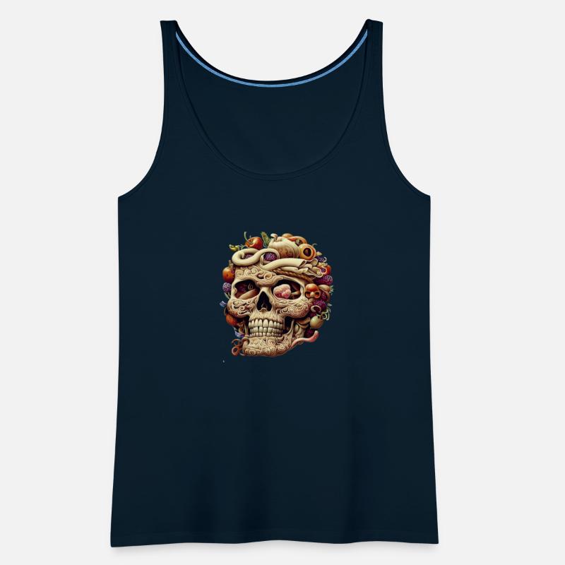 The anatomy of a zoombie head made of junk food