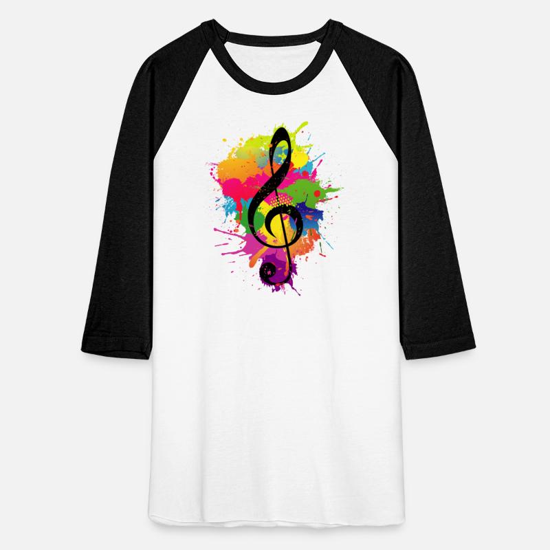 Treble Clef Colorful Paint Splatters Music Theory