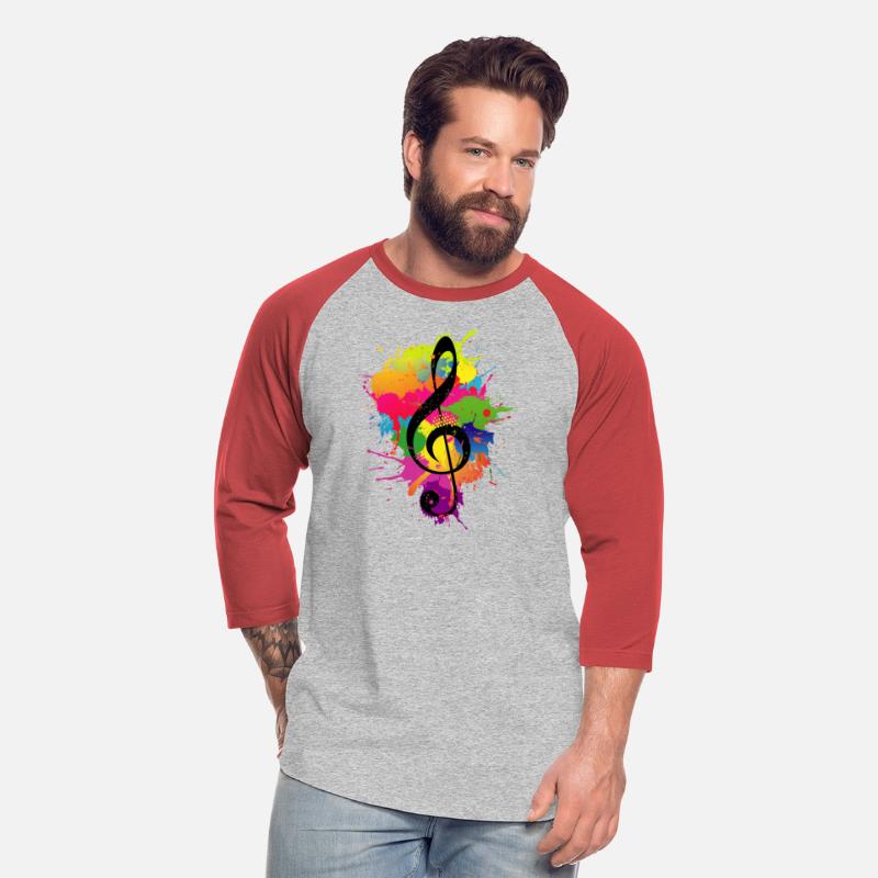 Treble Clef Colorful Paint Splatters Music Theory
