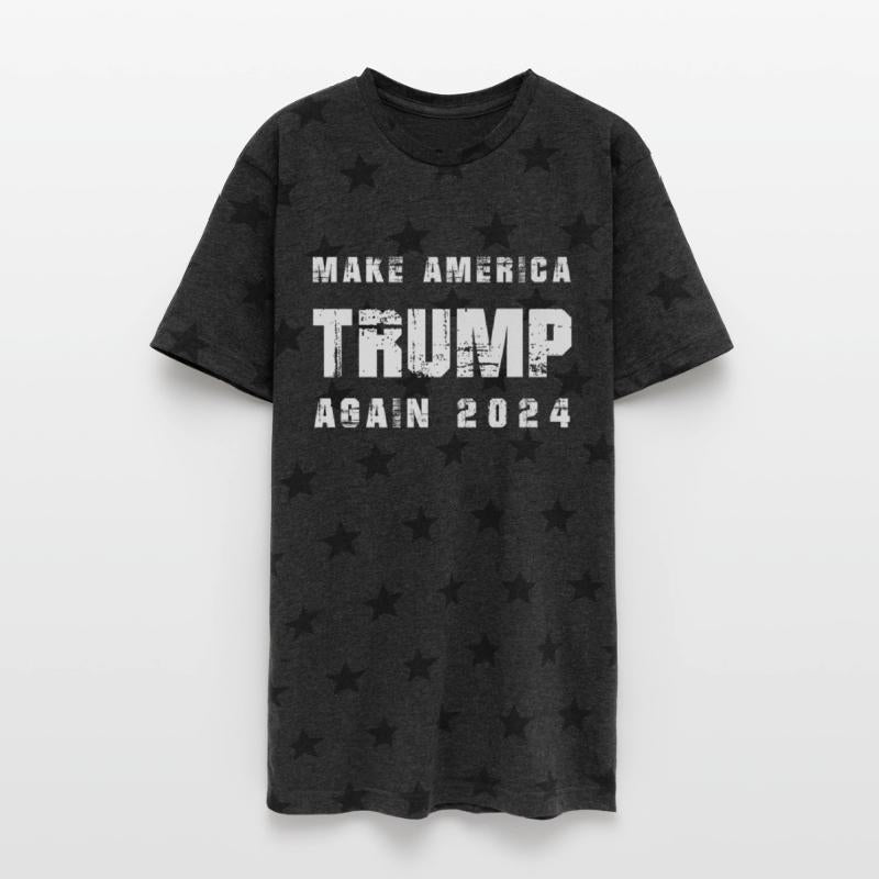Trump 2024 Make America TRUMP Again RED Tshirt Gre