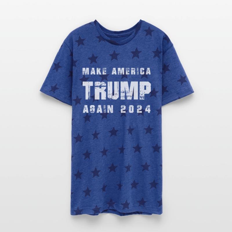 Trump 2024 Make America TRUMP Again RED Tshirt Gre