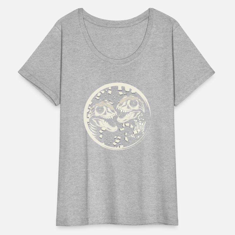 Two dinosaur skulls Tyrannosaurus Rex