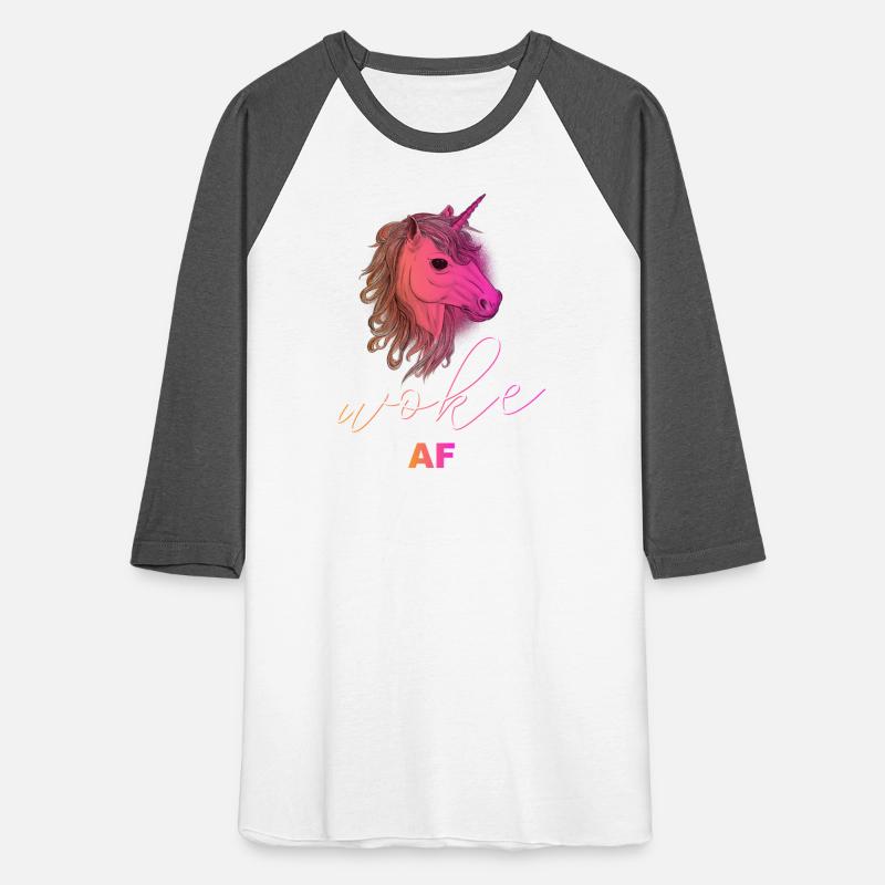 Unicorn with funny quote: WOKE AF
