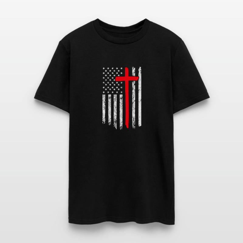 Usa Flag Cross, Christian, Faith, Believer